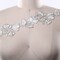 1 Yard Silver Alencon Embroidery Lace Trim With Gold Wire Embellishment Perfect For Bridal And Formal Wear